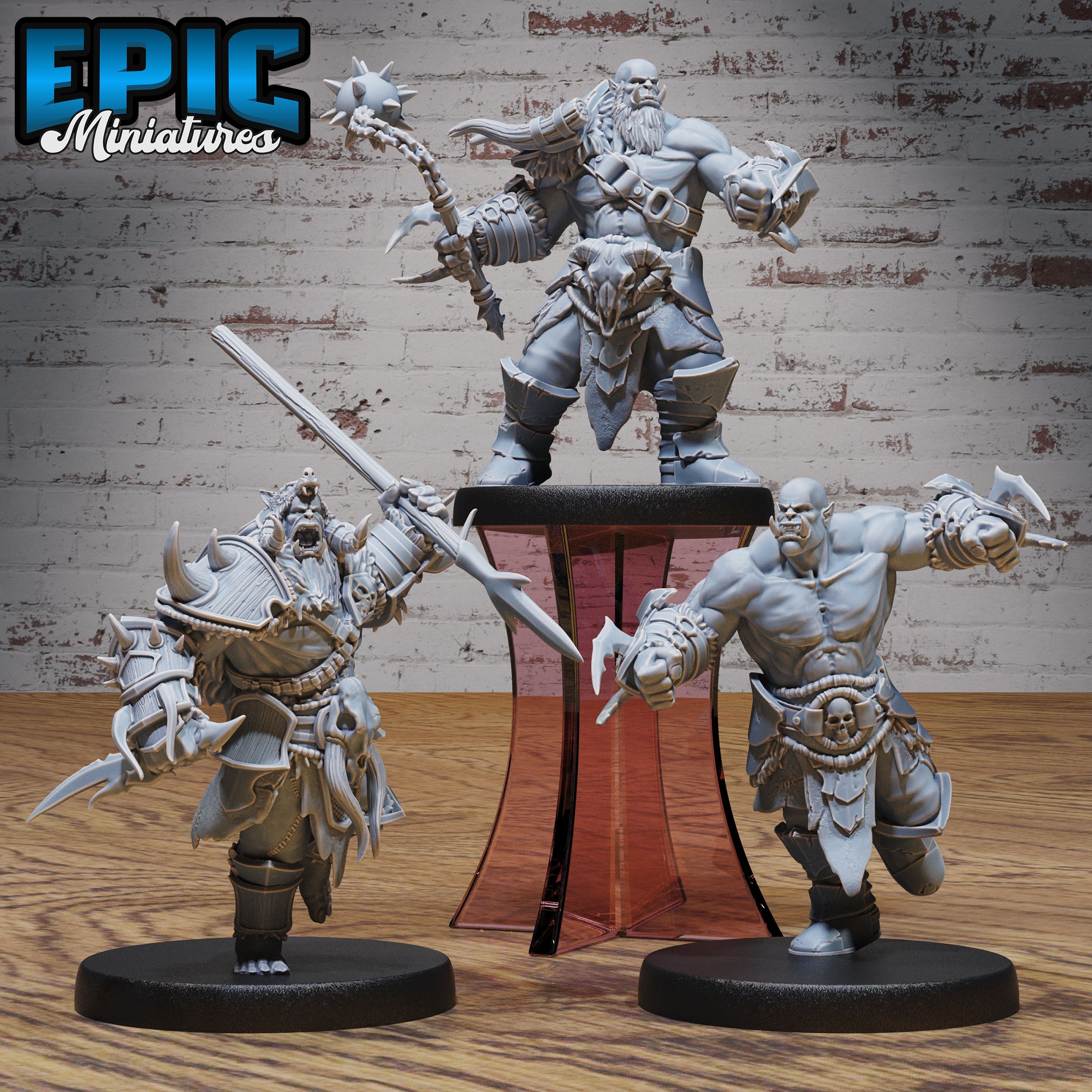 Orc Army Set C / Green Skin Lord / Male Humanoid Warrior / Burly Raider Tribe / Beast Tamer / Evil Forest Fighter / Woodland Encounter